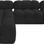 Ames 102" Boucle Fabric Upholstered 5pc. Modular Sectional