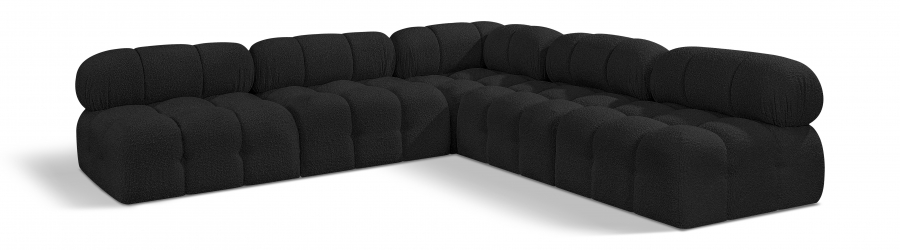 Ames 102" Boucle Fabric Upholstered 5pc. Modular Sectional