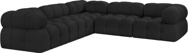 Ames 102" Boucle Fabric Upholstered 5pc. Modular Sectional