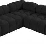 Ames 102" Boucle Fabric Upholstered 5pc. Modular Sectional
