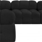 Ames 102" Boucle Fabric Upholstered 5pc. Modular Sectional