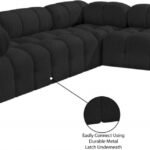Ames 102" Boucle Fabric Upholstered 5pc. Modular Sectional