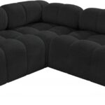 Ames 136" Boucle Fabric Upholstered 6pc. Modular Sectional