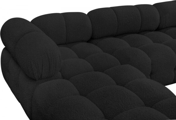Ames 136" Boucle Fabric Upholstered 6pc. Modular Sectional