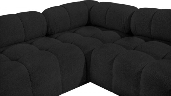Ames 136" Boucle Fabric Upholstered 6pc. Modular Sectional