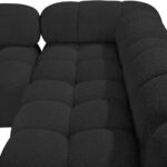Ames 136" Boucle Fabric Upholstered 6pc. Modular Sectional