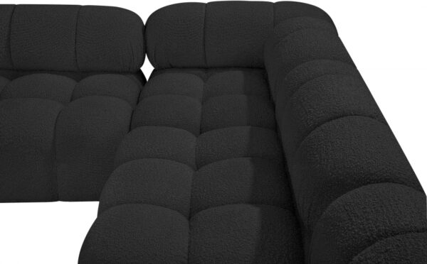 Ames 136" Boucle Fabric Upholstered 6pc. Modular Sectional