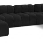 Ames 136" Boucle Fabric Upholstered 6pc. Modular Sectional