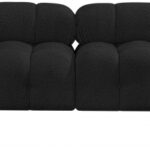 Ames 136" Boucle Fabric Upholstered 6pc. Modular Sectional