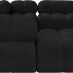 Ames 136" Boucle Fabric Upholstered 6pc. Modular Sectional