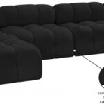 Ames 136" Boucle Fabric Upholstered 6pc. Modular Sectional
