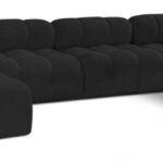 Ames 136" Boucle Fabric Upholstered 6pc. Modular Sectional