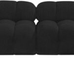 Ames 136" Boucle Fabric Upholstered 6pc. Modular Sectional