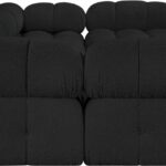 Ames 136" Boucle Fabric Upholstered 6pc. Modular Sectional