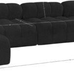 Ames 136" Boucle Fabric Upholstered 6pc. Modular Sectional