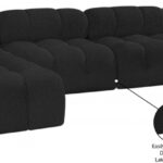 Ames 136" Boucle Fabric Upholstered 6pc. Modular Sectional