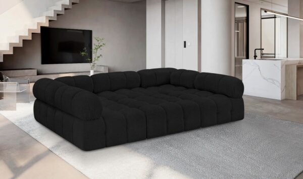Ames 102" Boucle Fabric Upholstered 6pc. Modular Sectional