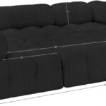 Ames 102" Boucle Fabric Upholstered 6pc. Modular Sectional