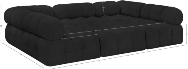 Ames 102" Boucle Fabric Upholstered 6pc. Modular Sectional