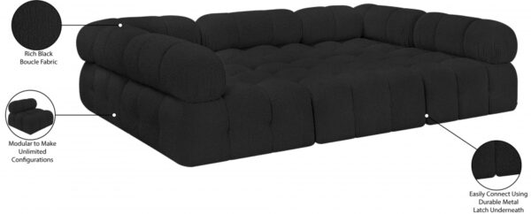 Ames 102" Boucle Fabric Upholstered 6pc. Modular Sectional