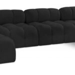 Ames 136" Boucle Fabric Upholstered 6pc. Modular Sectional