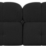Ames 136" Boucle Fabric Upholstered 6pc. Modular Sectional