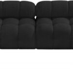 Ames 136" Boucle Fabric Upholstered 6pc. Modular Sectional
