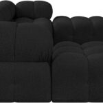 Ames 136" Boucle Fabric Upholstered 6pc. Modular Sectional