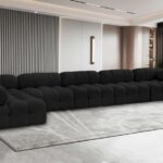 Ames 170" Boucle Fabric Upholstered 6pc. Modular Sectional