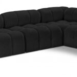 Ames 136" Boucle Fabric Upholstered 6pc. Modular Sectional