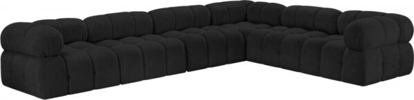 Ames 136" Boucle Fabric Upholstered 6pc. Modular Sectional