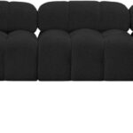 Ames 136" Boucle Fabric Upholstered 6pc. Modular Sectional