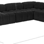 Ames 136" Boucle Fabric Upholstered 6pc. Modular Sectional