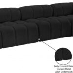 Ames 136" Boucle Fabric Upholstered 6pc. Modular Sectional