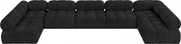 Ames 170" Boucle Fabric Upholstered 7pc. Modular Sectional
