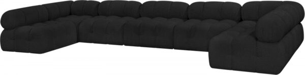 Ames 170" Boucle Fabric Upholstered 7pc. Modular Sectional