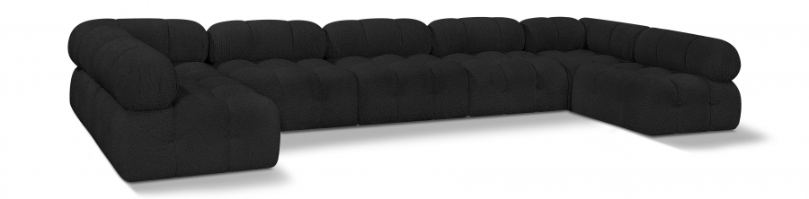 Ames 170" Boucle Fabric Upholstered 7pc. Modular Sectional