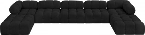 Ames 170" Boucle Fabric Upholstered 7pc. Modular Sectional