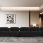 Ames 204" Boucle Fabric Upholstered 7pc. Modular Sectional