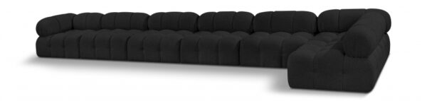 Ames 204" Boucle Fabric Upholstered 7pc. Modular Sectional