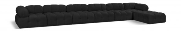 Ames 204" Boucle Fabric Upholstered 7pc. Modular Sectional