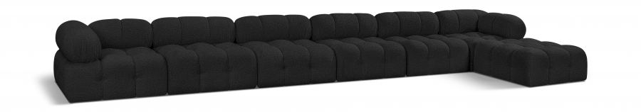 Ames 204" Boucle Fabric Upholstered 7pc. Modular Sectional