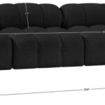Ames 204" Boucle Fabric Upholstered 7pc. Modular Sectional