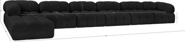 Ames 204" Boucle Fabric Upholstered 7pc. Modular Sectional