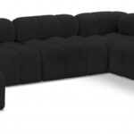Ames 136" Boucle Fabric Upholstered 7pc. Modular Sectional