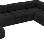 Ames 136" Boucle Fabric Upholstered 7pc. Modular Sectional