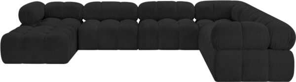 Ames 136" Boucle Fabric Upholstered 7pc. Modular Sectional
