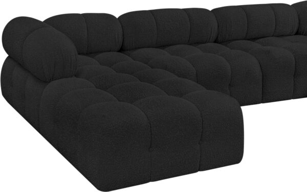 Ames 136" Boucle Fabric Upholstered 7pc. Modular Sectional