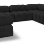 Ames 136" Boucle Fabric Upholstered 8pc. Modular Sectional