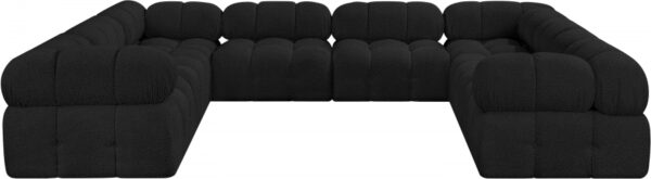 Ames 136" Boucle Fabric Upholstered 8pc. Modular Sectional
